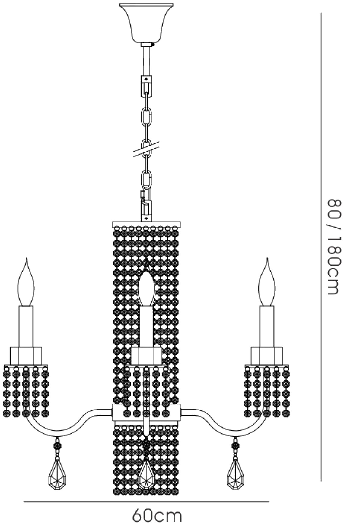 Emily Crystal Ceiling Lights Diyas Multi Arm Crystal Fittings